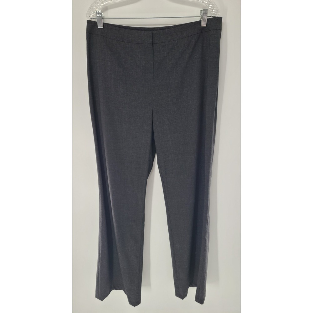 Lafayette 148 Wool Blend Menswear Trousers Pant Womens 12 Gray Heather Altered